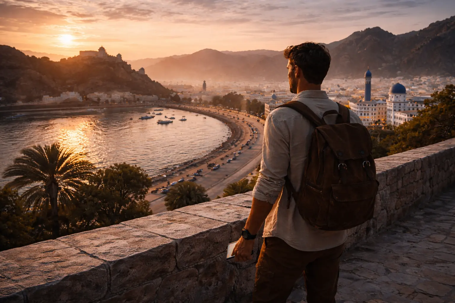 Oman travel guide highlighting a secret premium arrival in Muscat with an executive vehicle
