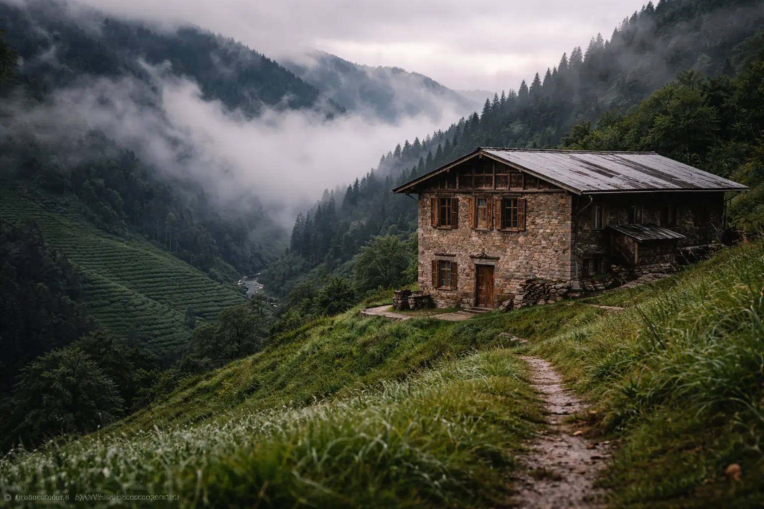 The Honest Turkey Travel Guide 2026: Misty Kackar Mountains and traditional stone houses.