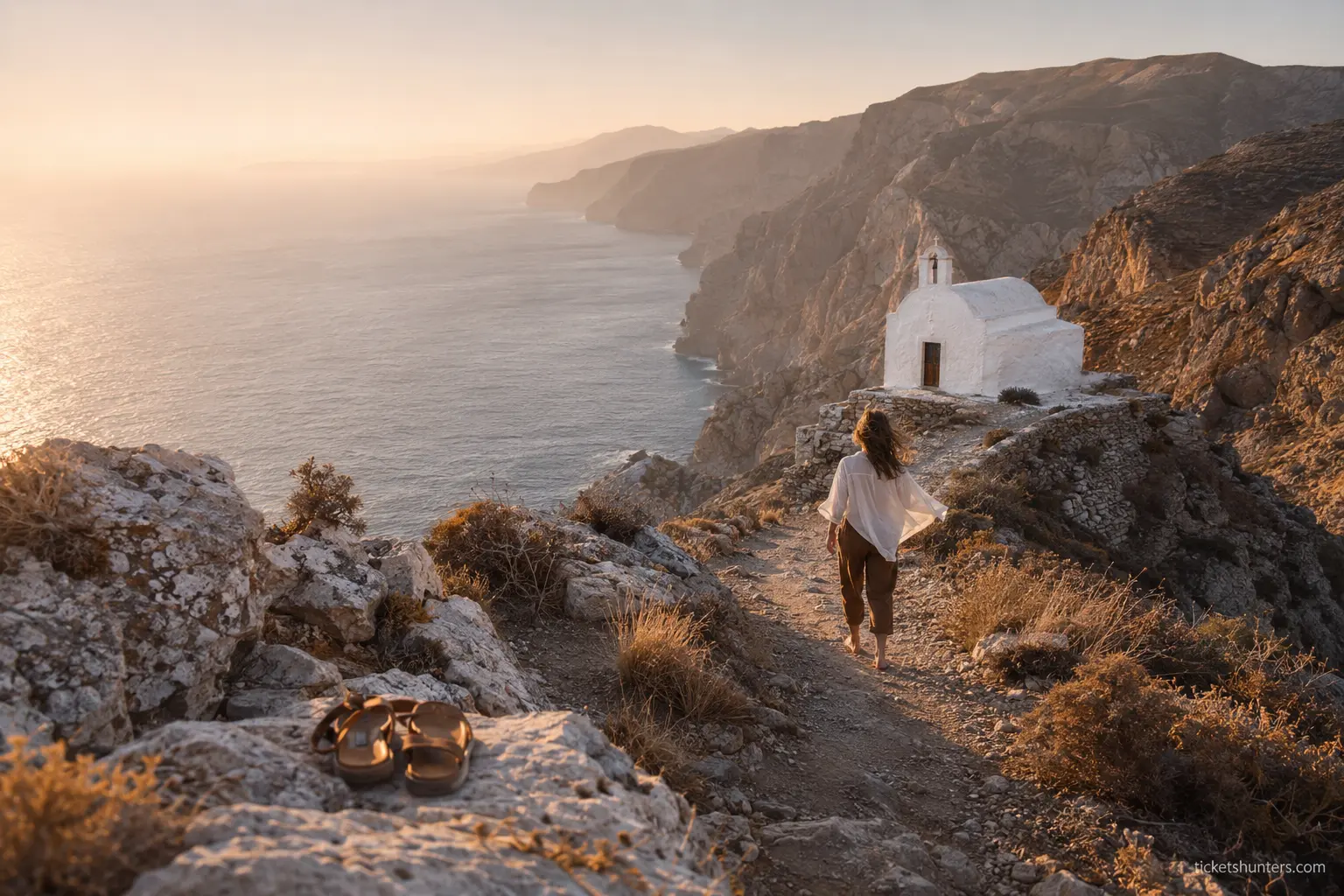Folegandros cliffside chapel secret path — most underrated Greek island travel guide 2026