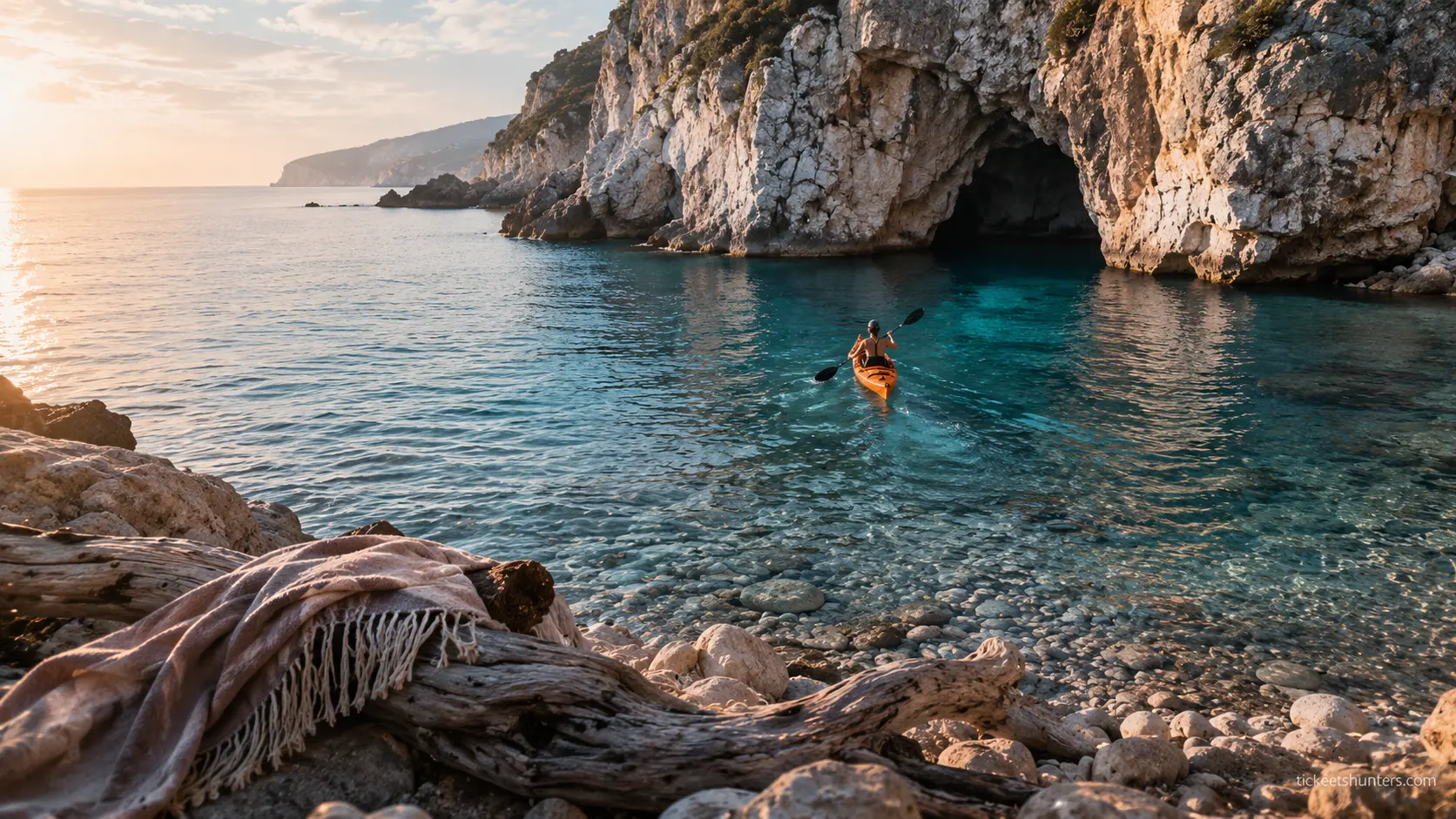 Kefalonia sea cave kayak tour — hidden Ionian Greece travel guide experience 2026