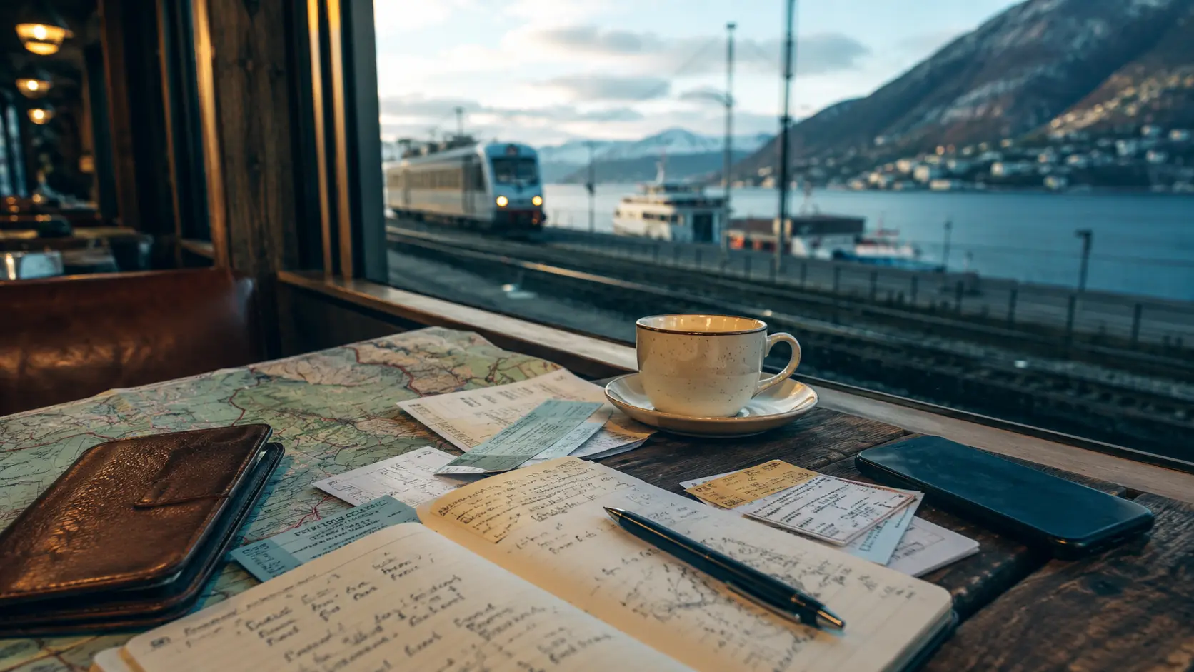 12GO review — multimodal trip planning table with train ferry and map for Asia journey