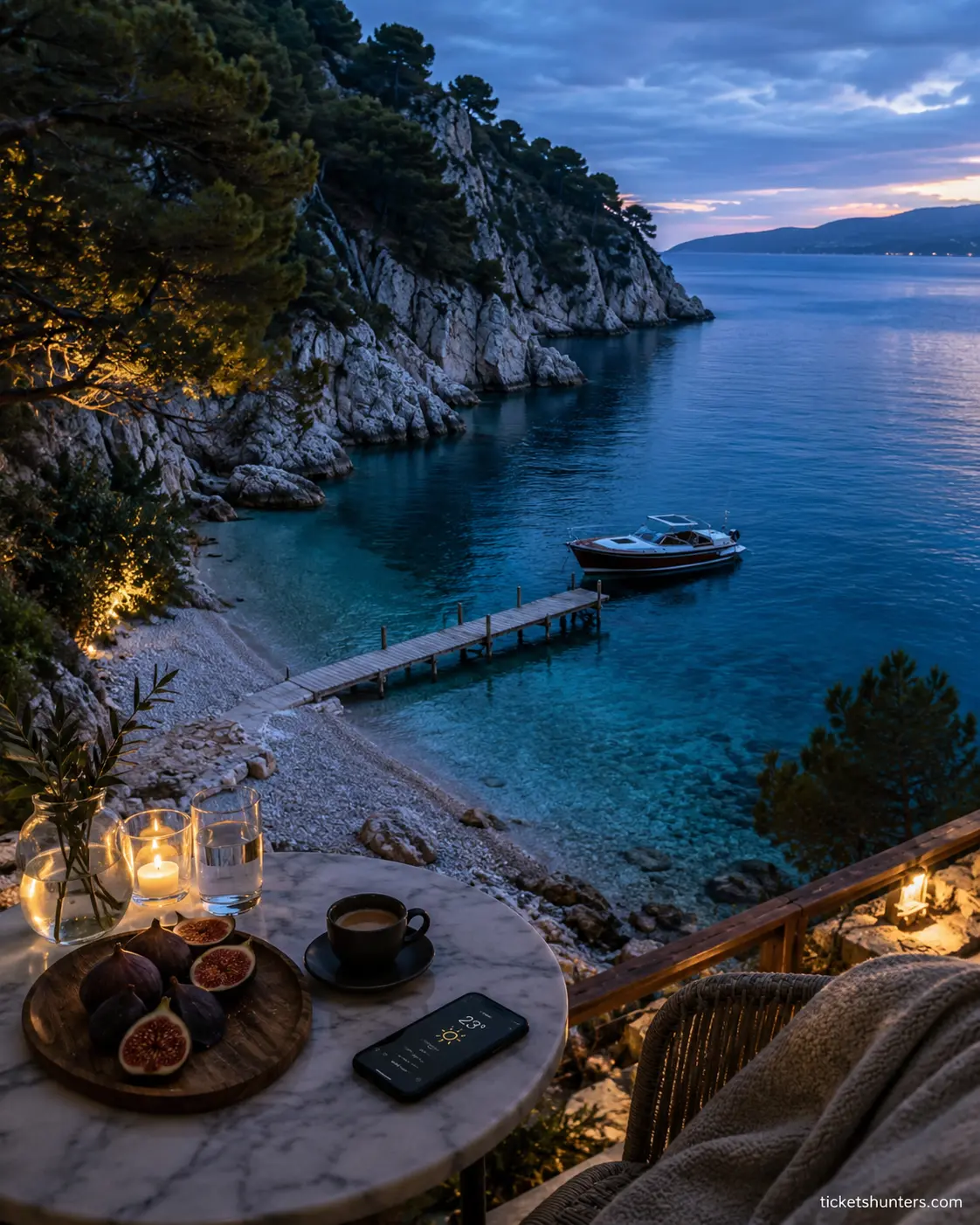 EUROPE'S BEACHS 2026 GUIDE 🏖️ 2 Hidden Adriatic cove blue hour private terrace Croatia Montenegro quiet luxury beach 2026