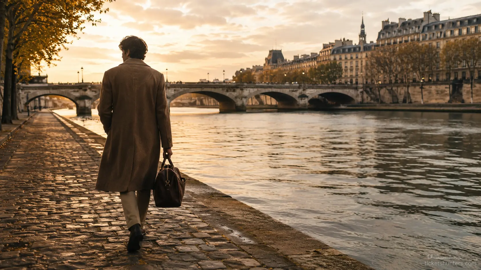PARIS TRAVEL GUIDE 2026 🌍 2 Paris Travel Guide 2026 — Seine river walk at golden hour with bridges