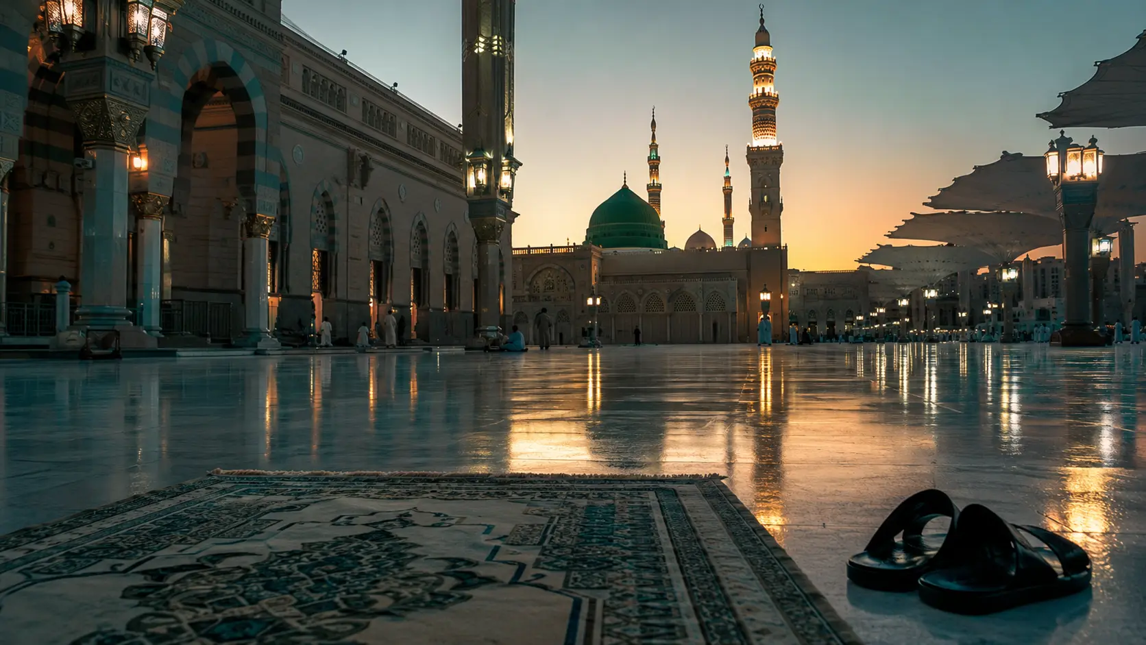 Sacred Destinations Travel Guide 2026 — Medina Prophet's Mosque courtyard Masjid al-Nabawi