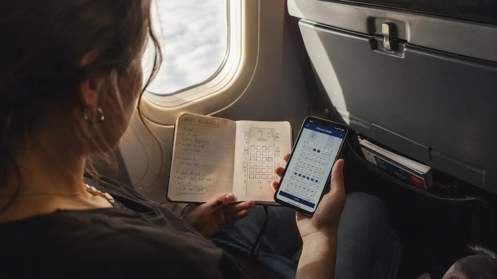AIRPLANE SEAT BLUEPRINT 2026βοΈ 6 Best airplane seat 2026 β seat strategy notebook phone planning family seats