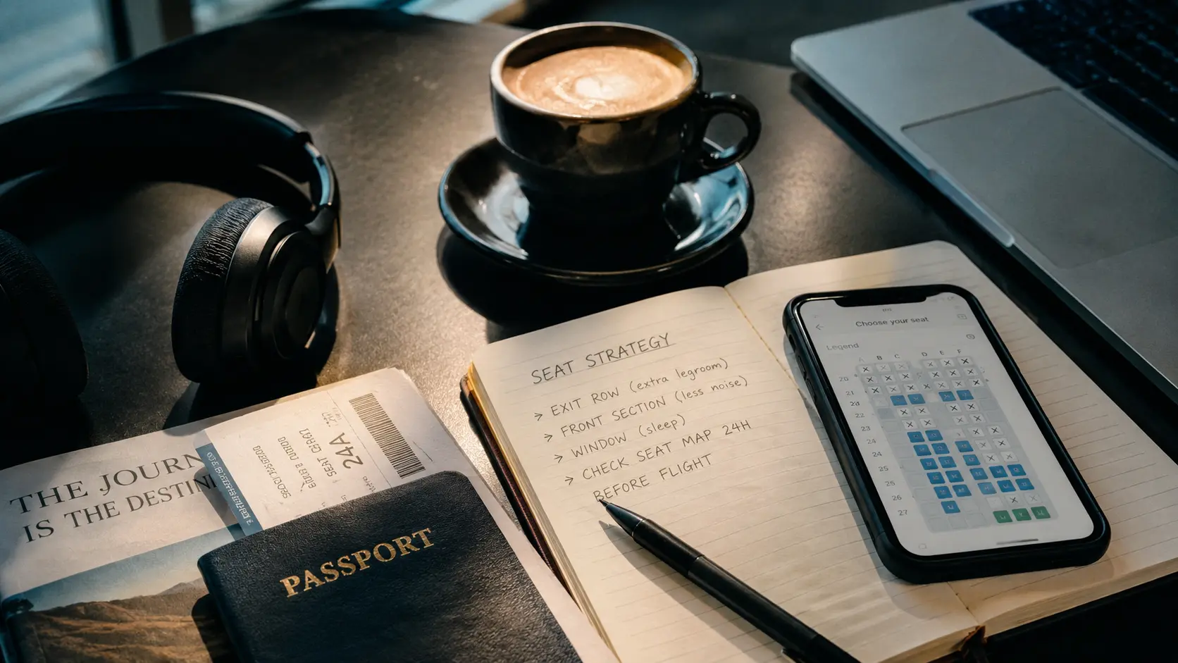 AIRPLANE SEAT BLUEPRINT 2026βοΈ Best airplane seat 2026 β travel desk seat selection flatlay boarding pass laptop
