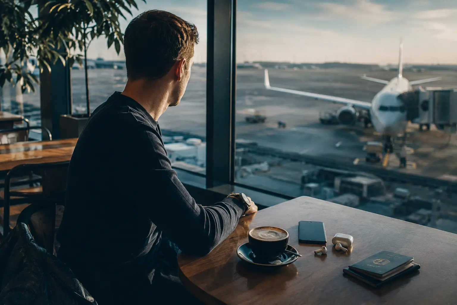 AVIASALES โ๏ธ Aviasales review 2026 โ airport cafe preflight waiting flight search on phone