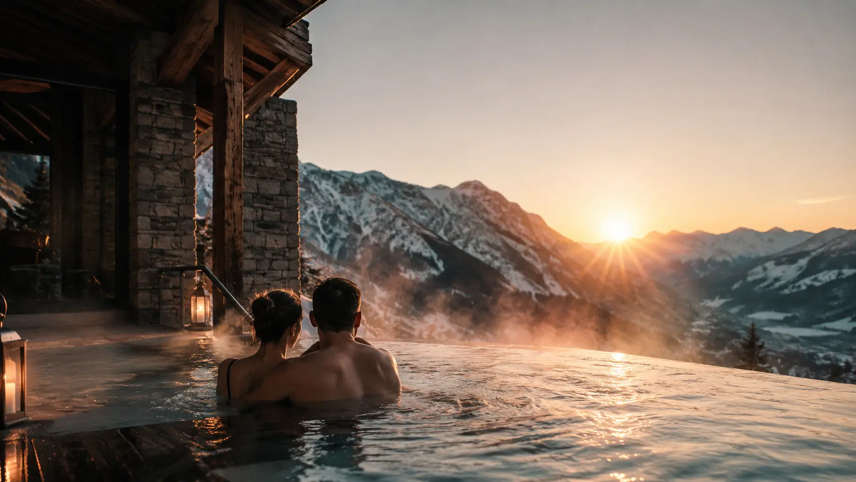 GLOBAL THERMAL WELLNESS 2026 1 Global thermal wellness blueprint 2026 — alpine infinity pool sunset mountain view
