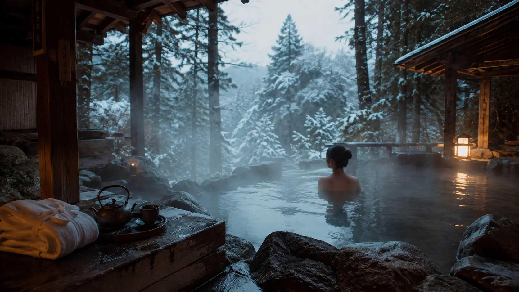 GLOBAL THERMAL WELLNESS 2026 6 Global thermal wellness blueprint 2026 — Japanese winter onsen forest retreat snow