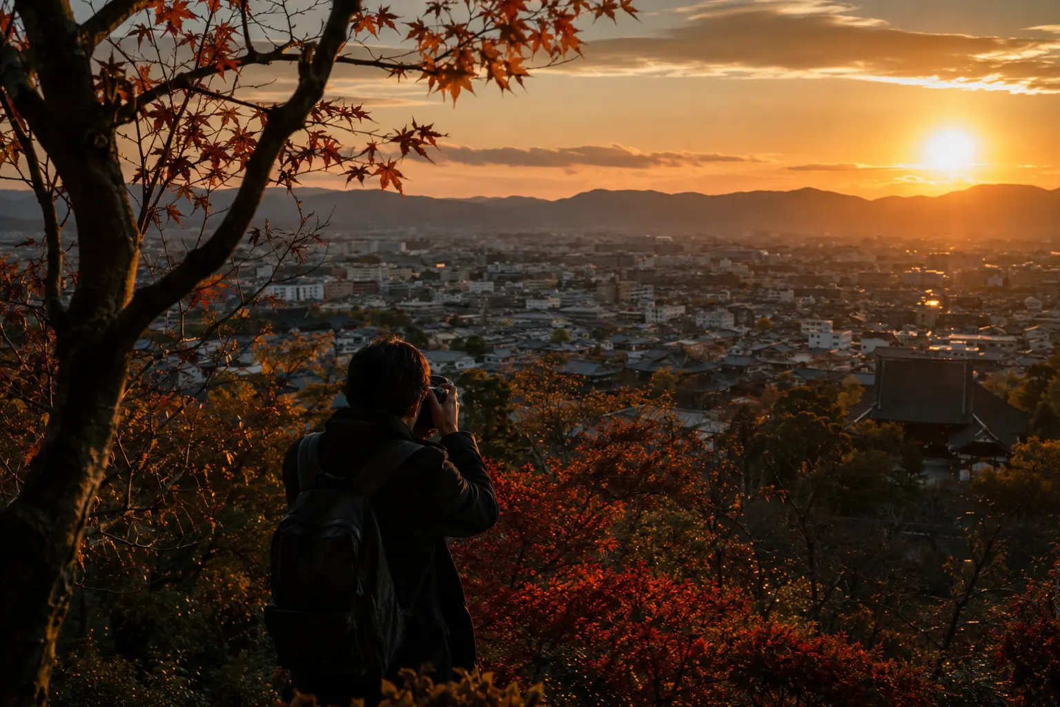 JAPAN TRAVEL GUIDE 2026 π― 4 Japan Autumn 2026 travel guide β Kyoto sunset city overlook temple rooftops