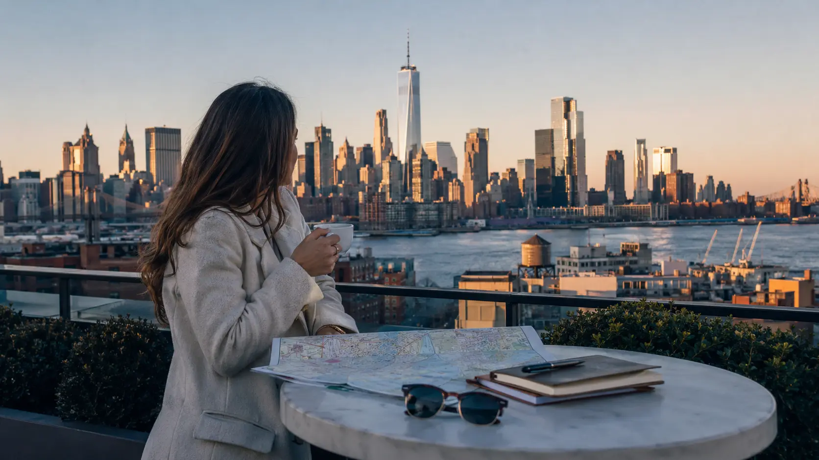 NEW YORK π½ 7 New York Travel Guide 2026 β rooftop Manhattan skyline trip planning evening