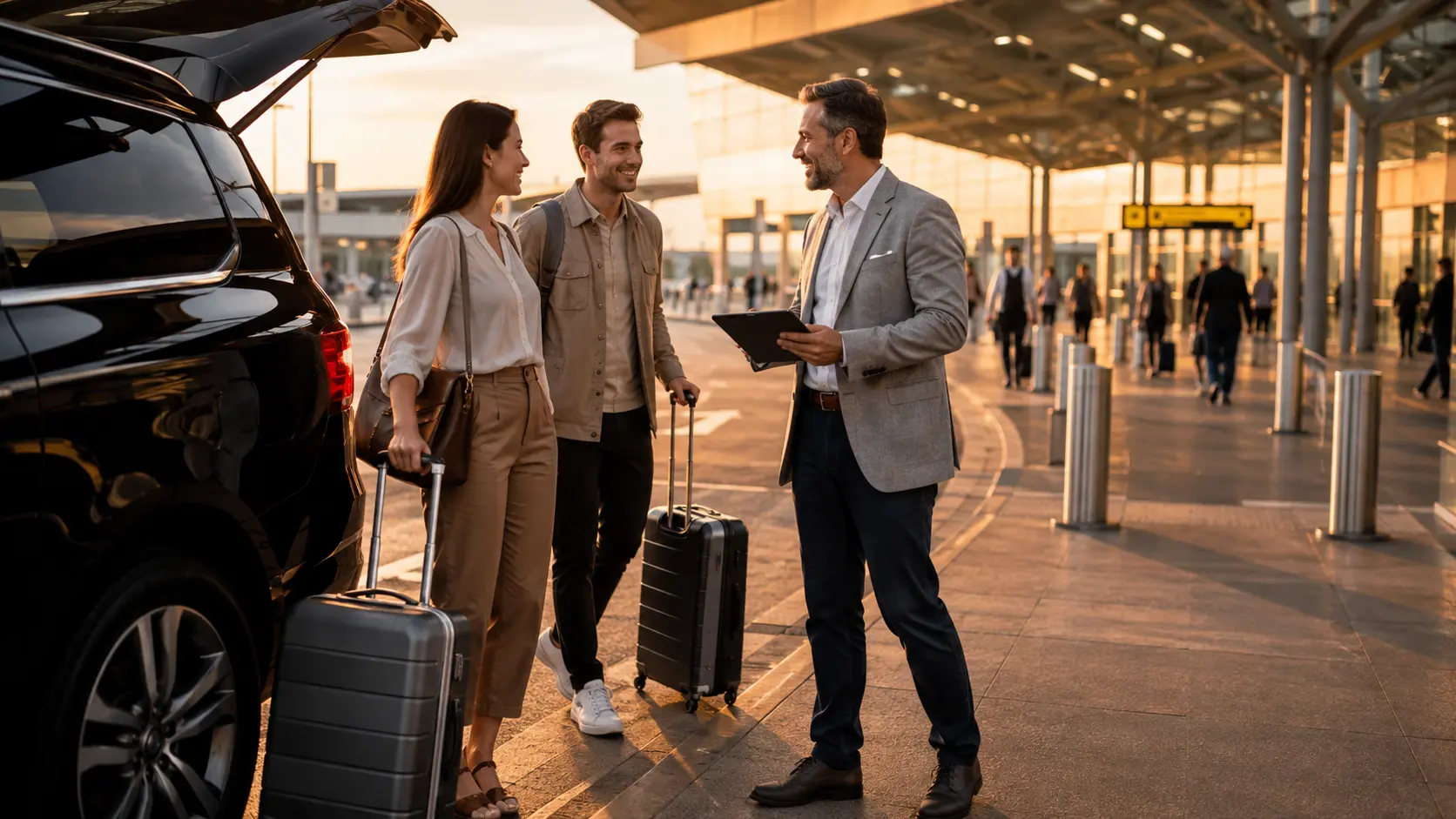 Is Kiwitaxi Safe and Worth It? 2026 Kiwitaxi Review & User Ratings Kiwitaxi review 2026 โ airport terminal professional driver holding name sign