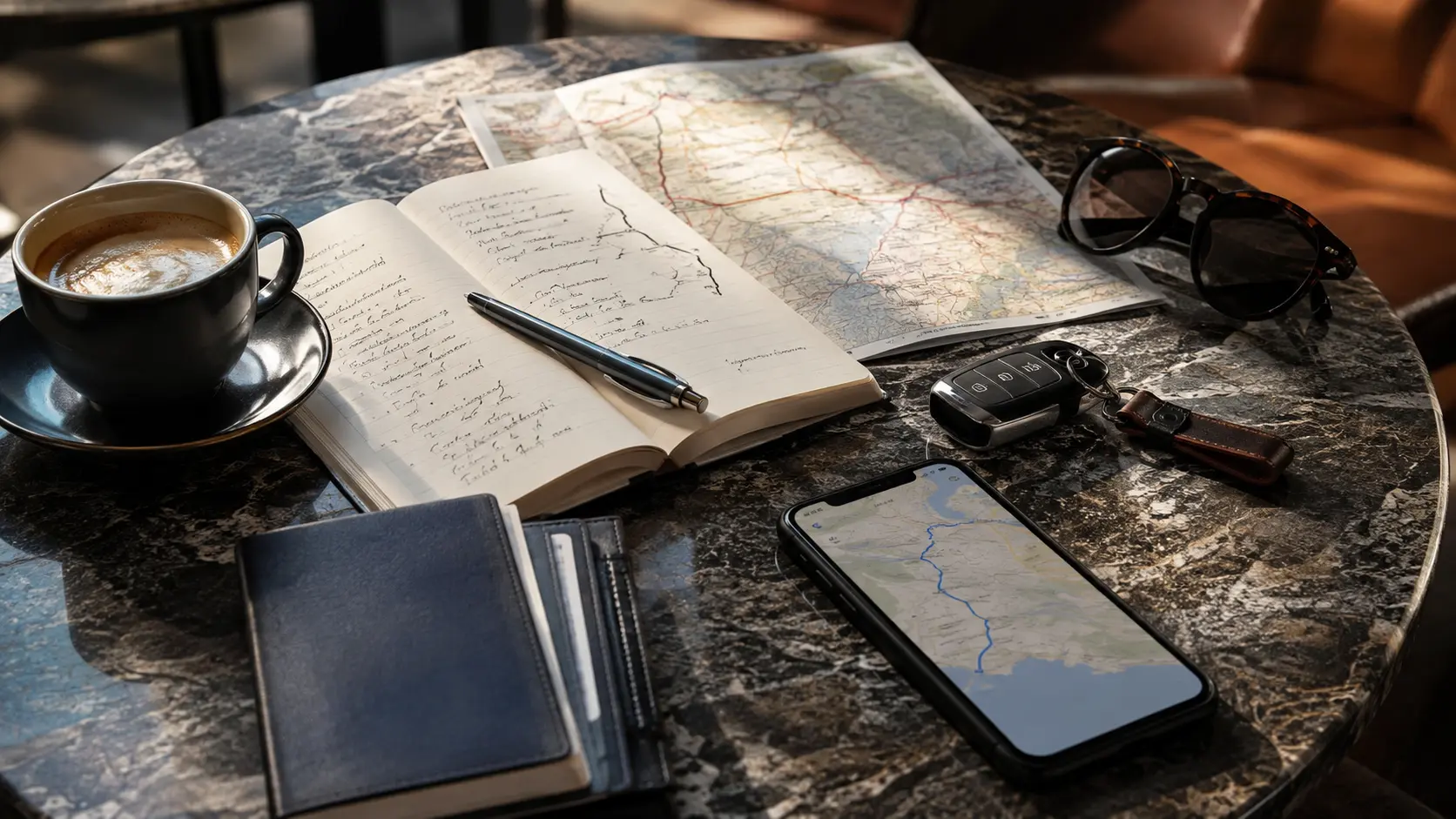 Localrent Review: Is It the #1 Cheap Car Rental? Localrent review 2026 — car rental trip planning flatlay with map, keys and notebook