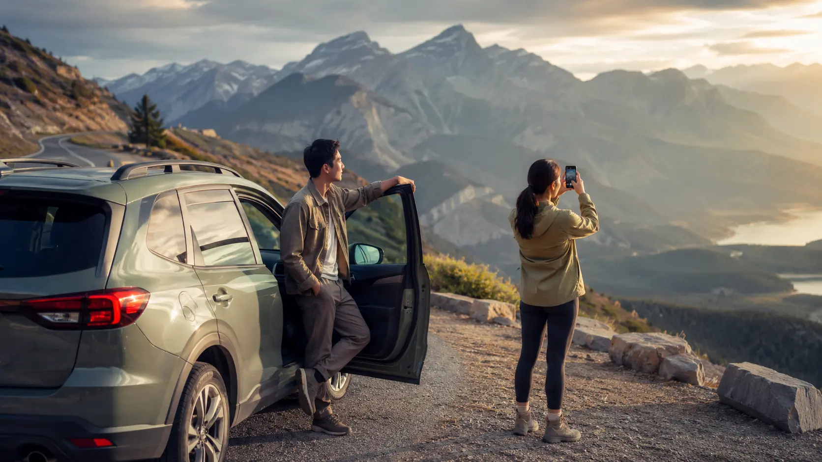 Localrent Review: Is It the #1 Cheap Car Rental? 3 Localrent review 2026 — rental car on a mountain road journey at golden hour
