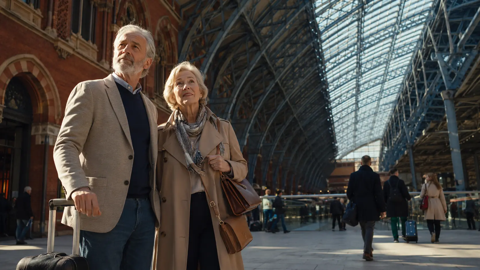 London travel mistakes 2026 — historic railway station dome with travellers below